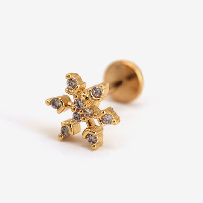 Boucle d'oreille à l'unité Goldie dorée