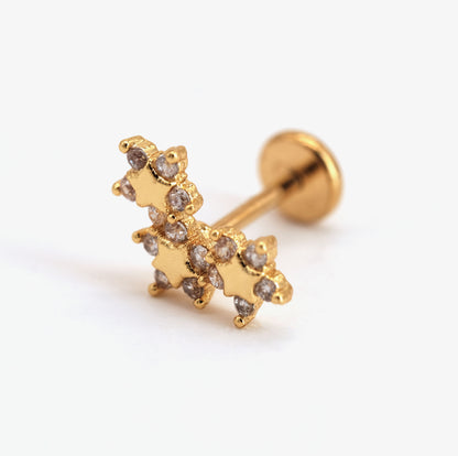 Boucle d'oreille à l'unité Jenna dorée