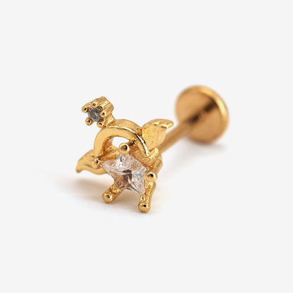 Boucle d'oreille à l'unité Carl dorée