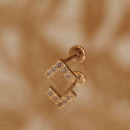 Boucle d'oreilles à l'unité Flec Dorée