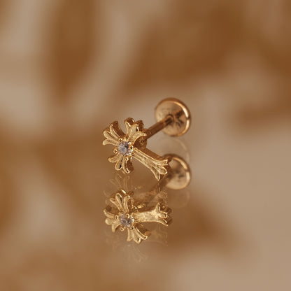 Boucle d'oreille à l'unité Miraya dorée