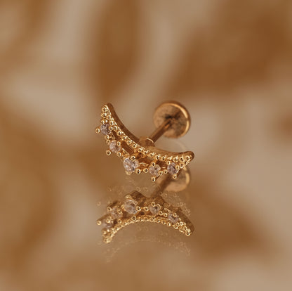 Boucle d'oreille à l'unité Abby dorée