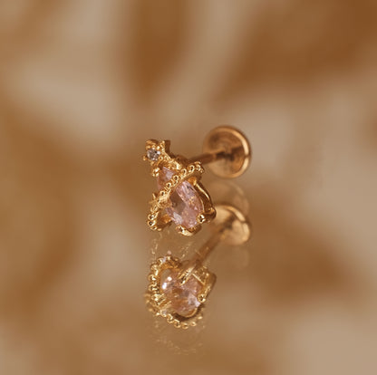 Boucle d'oreille à l'unité Estella dorée