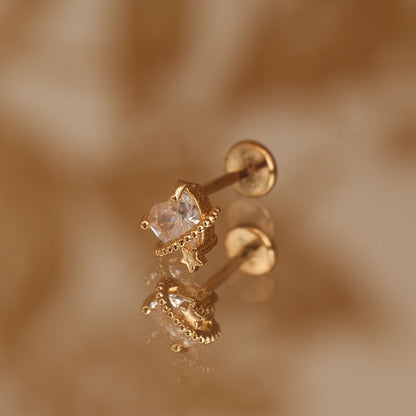 Boucle d'oreille à l'unité Hadassah dorée