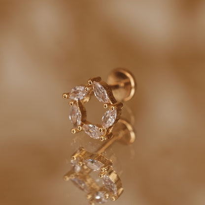 Boucle d'oreille à l'unité Jovie dorée