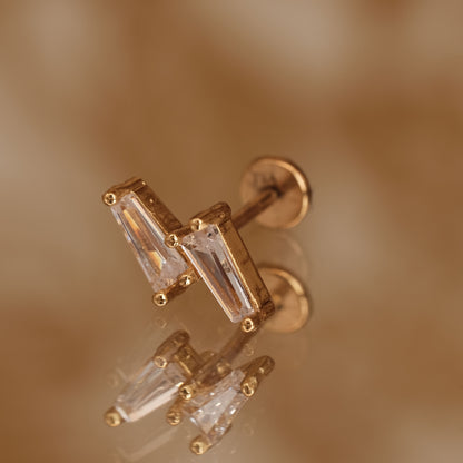 Boucle d'oreille à l'unité Yara dorée