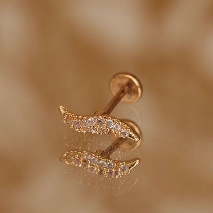 Boucle d'oreille à l'unité Ila dorée