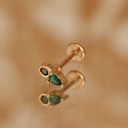 Boucle d'oreille à l'unité Gloria dorée