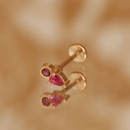 Boucle d'oreille à l'unité Gloria dorée