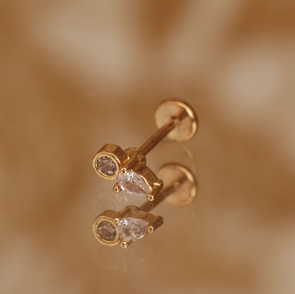 Boucle d'oreille à l'unité Gloria dorée