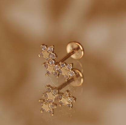 Boucle d'oreille à l'unité Jenna dorée