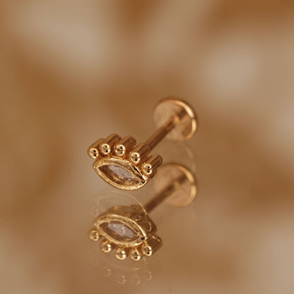 Boucle d'oreille à l'unité Rena dorée