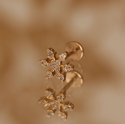 Boucle d'oreille à l'unité Goldie dorée