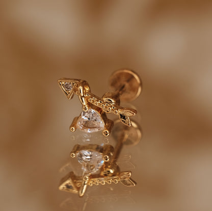 Boucle d'oreille à l'unité Shelby dorée