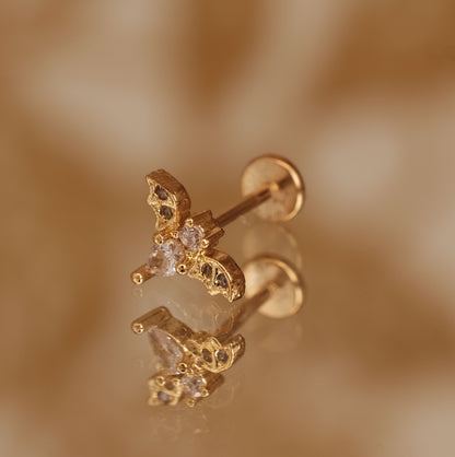 Boucle d'oreille à l'unité Leyla dorée