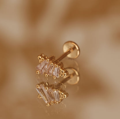 Boucle d'oreille à l'unité Wrey dorée