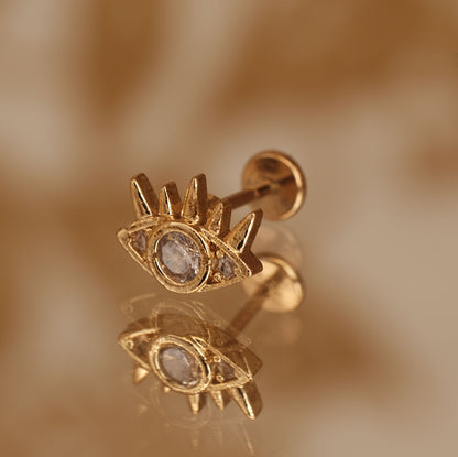 Boucle d'oreille à l'unité Nia dorée