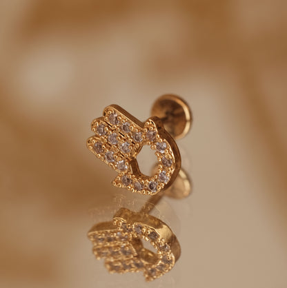 Boucle d'oreille à l'unité Jazmin dorée