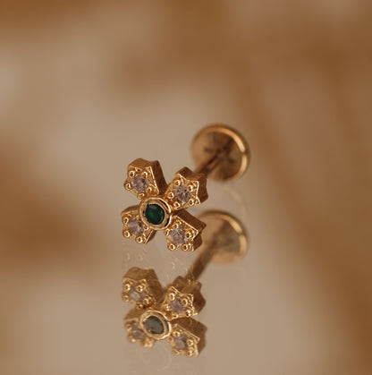 Boucle d'oreille à l'unité Kathryn dorée