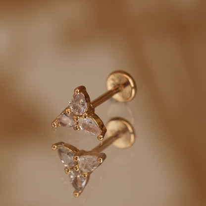 Boucle d'oreille à l'unité Fallon dorée