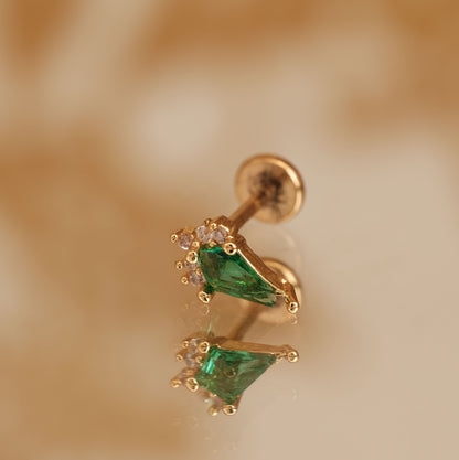 Boucle d'oreille à l'unité Emberly dorée