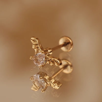 Boucle d'oreille à l'unité Aliana dorée