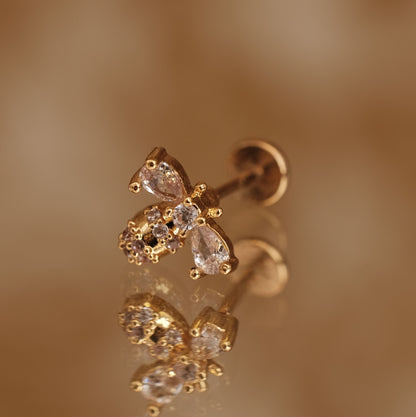 Boucle d'oreille à l'unité Marta dorée