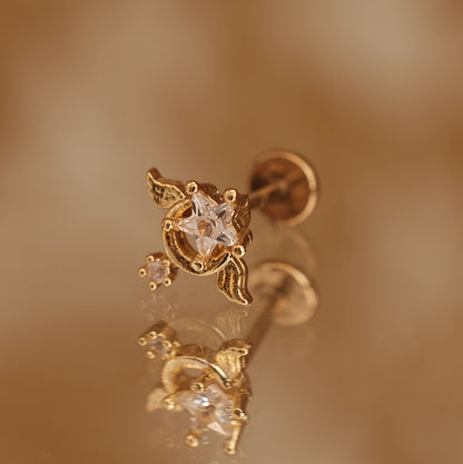 Boucle d'oreille à l'unité Carl dorée