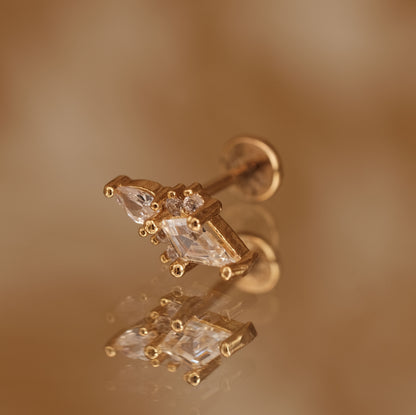 Boucle d'oreille à l'unité Amani dorée