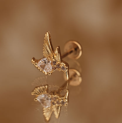 Boucle d'oreille à l'unité Iyla dorée