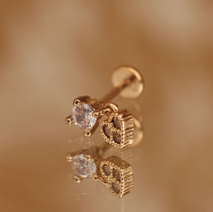 Boucle d'oreille à l'unité Kelsey dorée