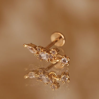 Boucle d'oreille à l'unité Marigold dorée