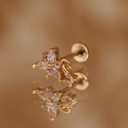 Boucle d'oreille à l'unité Macy dorée