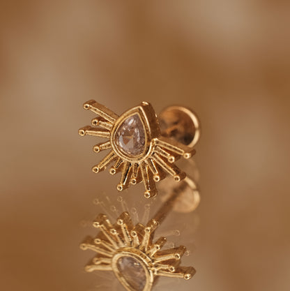 Boucle d'oreille à l'unité Aliza dorée