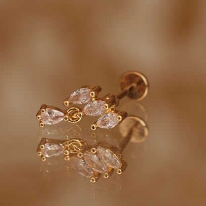 Boucle d'oreille à l'unité Karla dorée