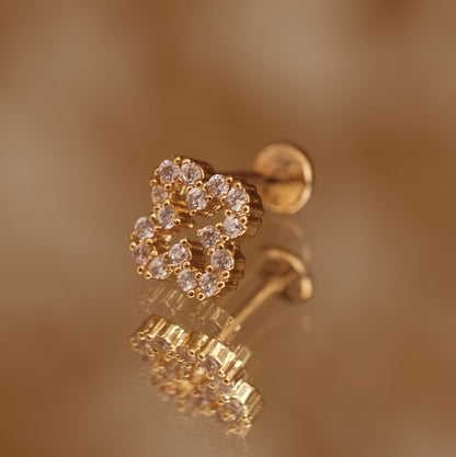 Boucle d'oreille à l'unité Indya dorée