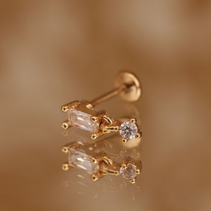 Boucle d'oreille à l'unité Siena dorée