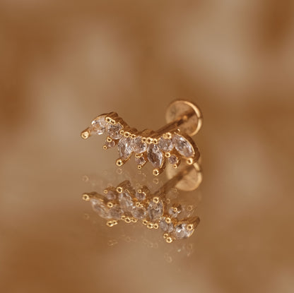 Boucle d'oreille à l'unité Ainsley dorée