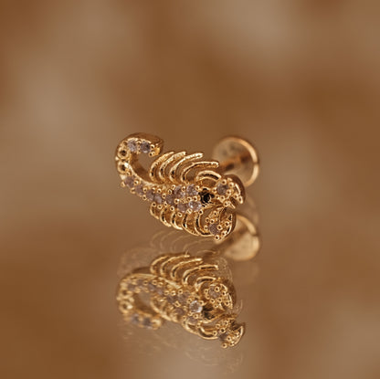 Boucle d'oreille à l'unité Rosalya dorée