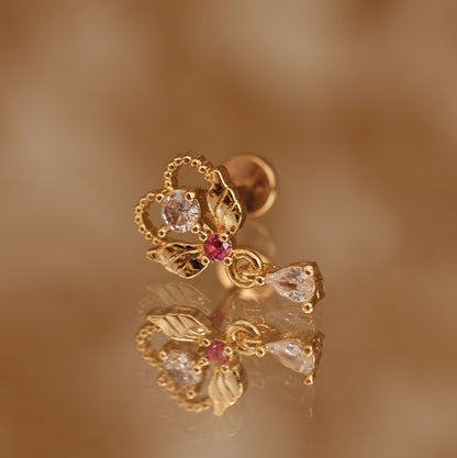 Boucle d'oreille à l'unité Priscilla dorée