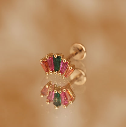 Boucle d'oreille à l'unité Angelica dorée