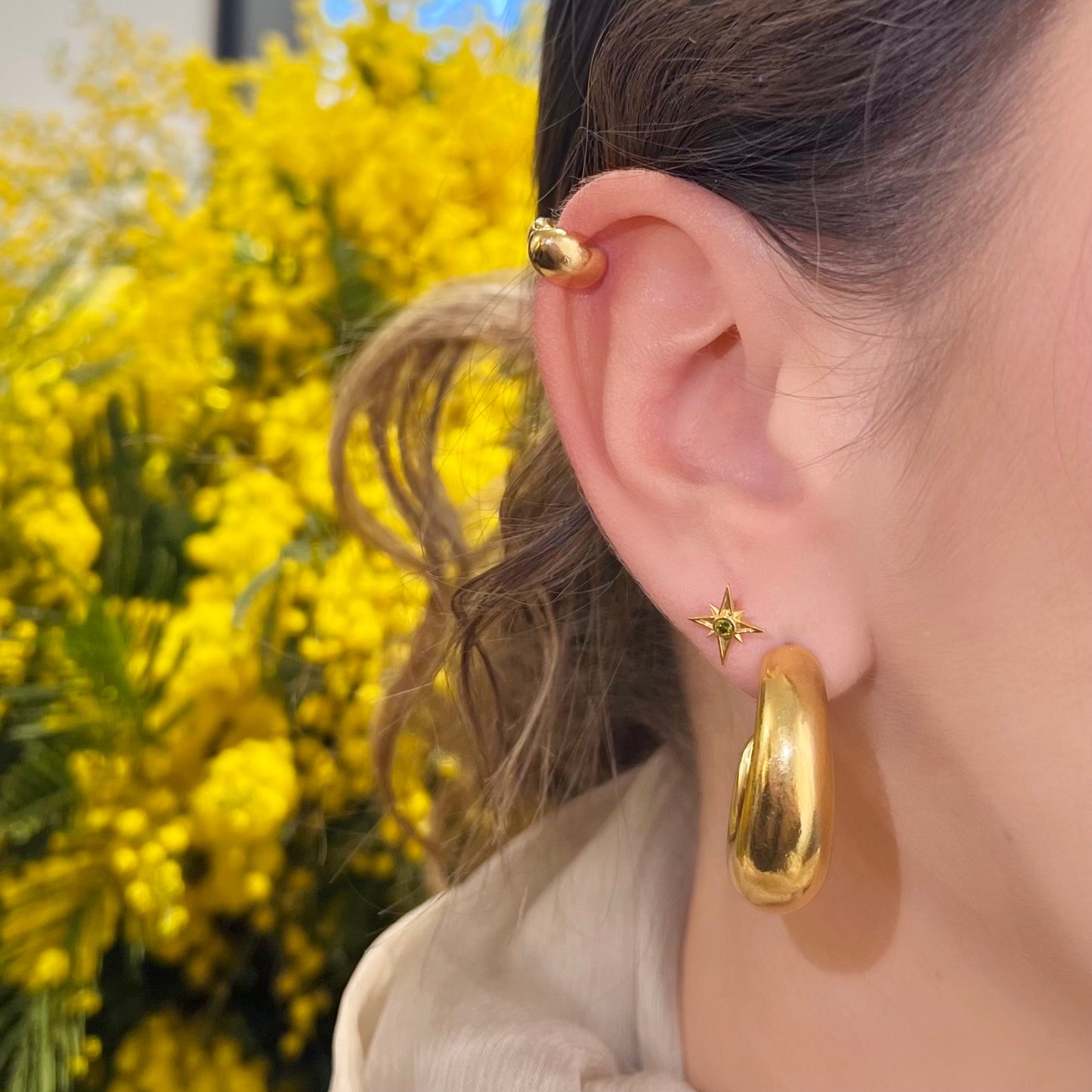 Boucles d'oreilles Leslie dorées