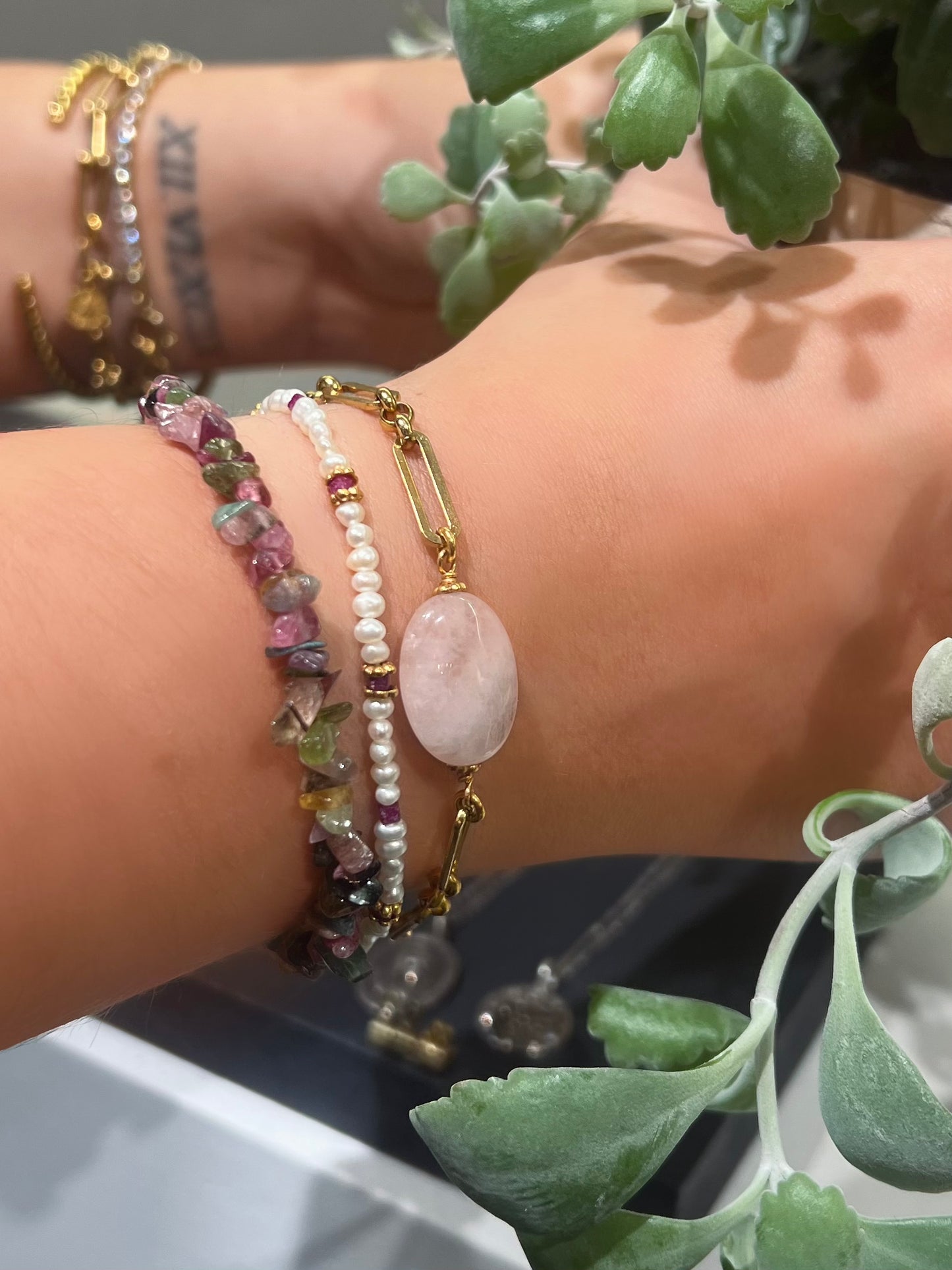 Bracelet Mudji en perle d'eau douce rose