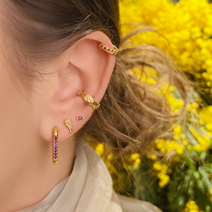 Boucle d'oreille Hiba R dorées