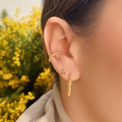 Boucles d'oreilles Cammie dorées