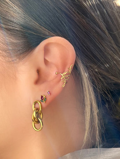 Bague d'oreille Boa dorée