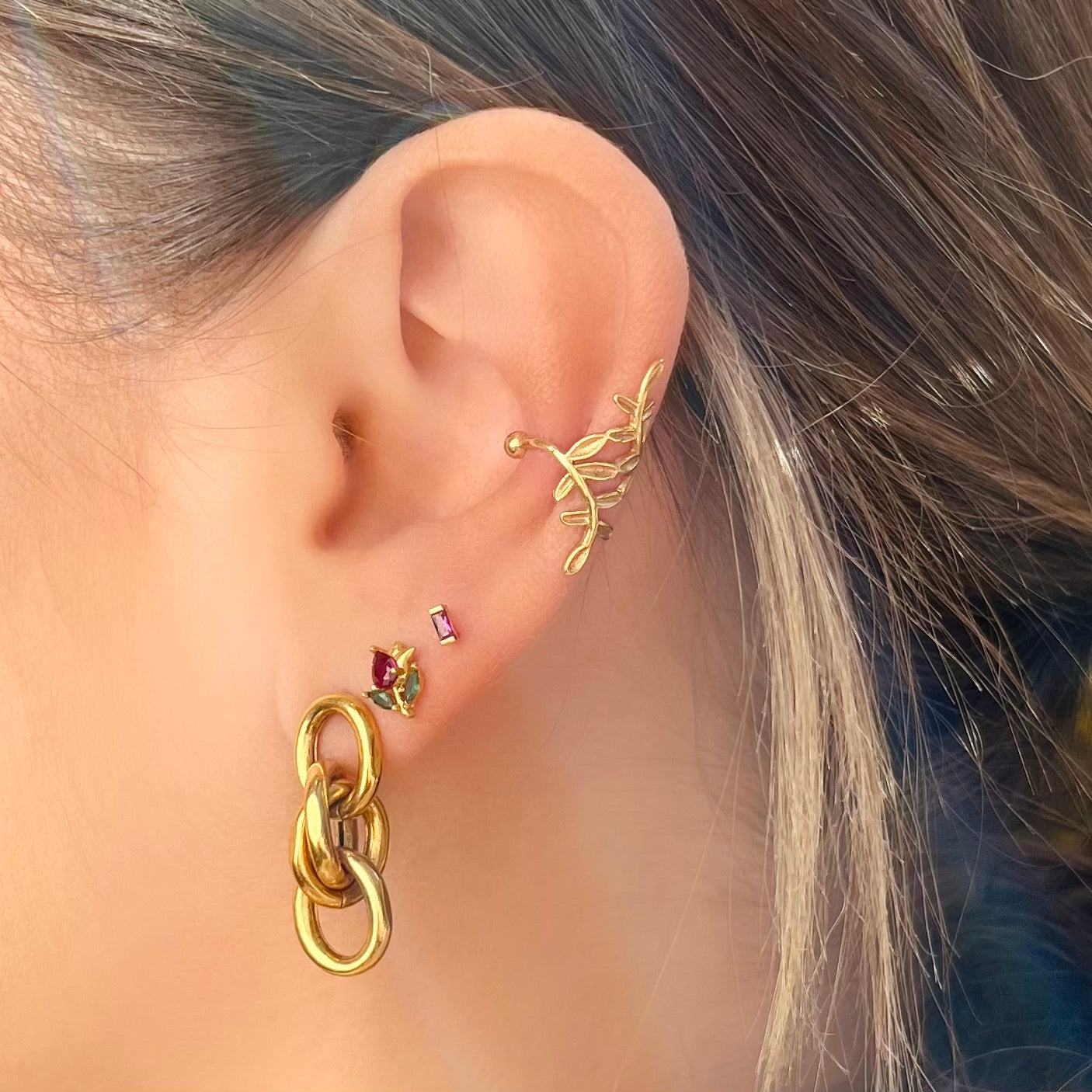 Boucles d'oreilles Anouck dorées