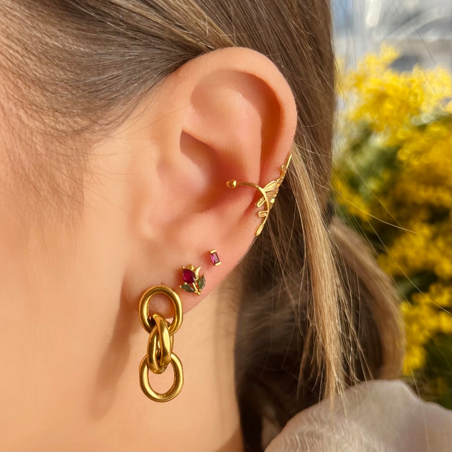 Boucles d'oreilles Anouck dorées