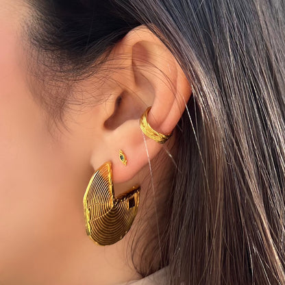 Boucle d'oreille à l'unité Clem dorée