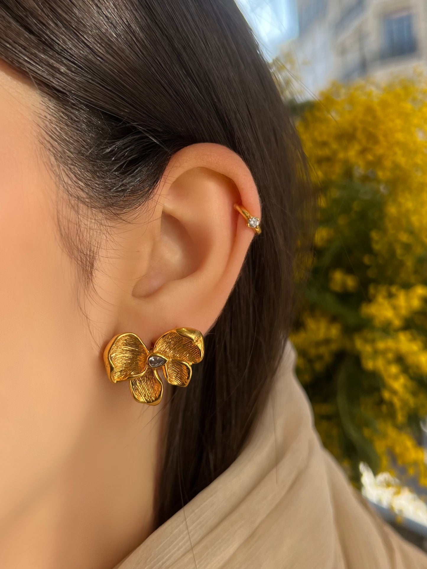 Earcuff-bijoux d'oreilles Elodie doré